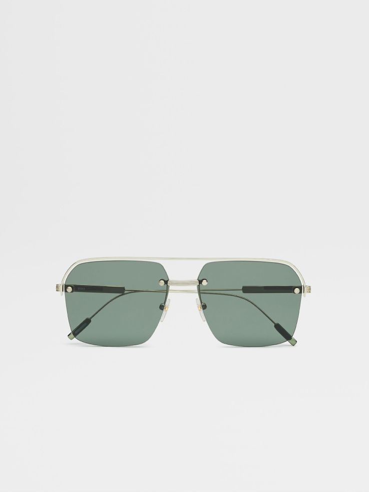 Hombre ZEGNA  | Gafas De Sol De Metal Dorado Palido